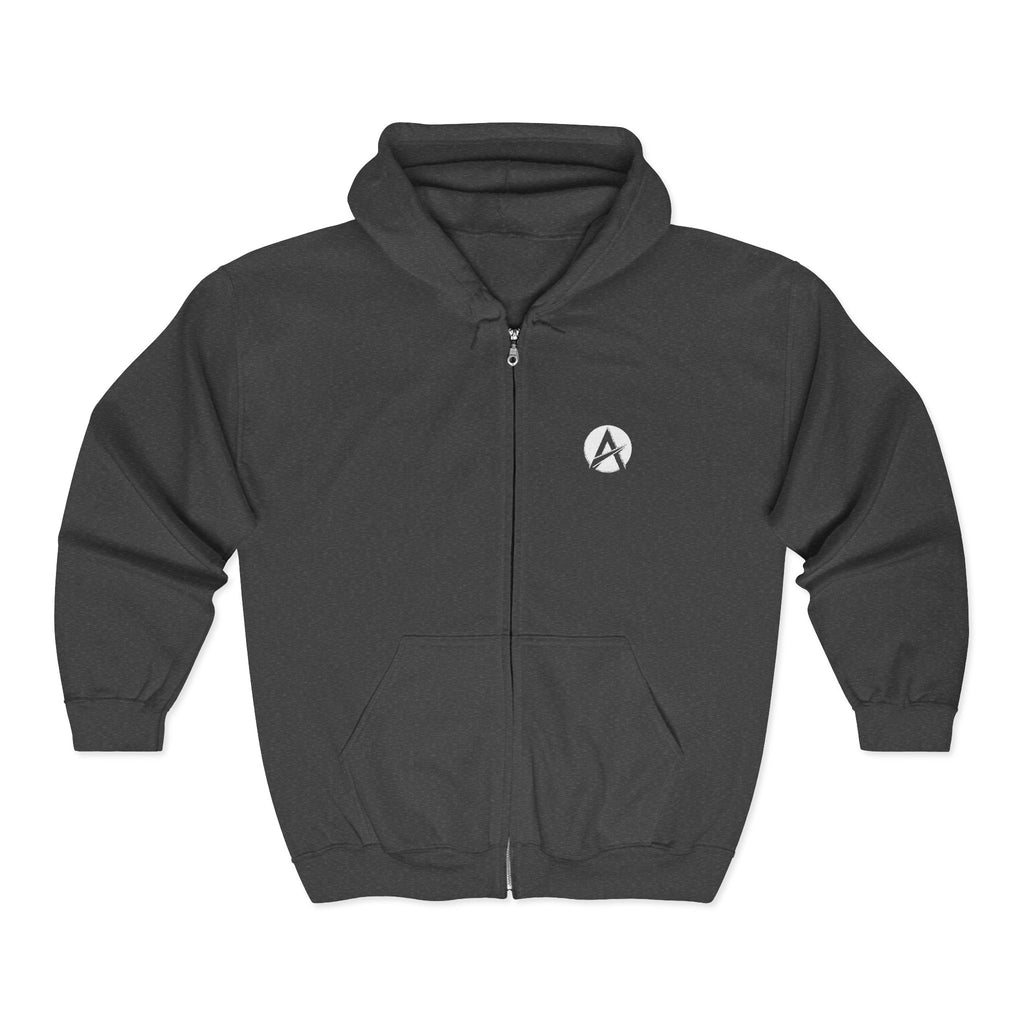 Motivational Full-Zip Hoodie - "Be Stronger Than Your Excuses" Gym Zip-Up