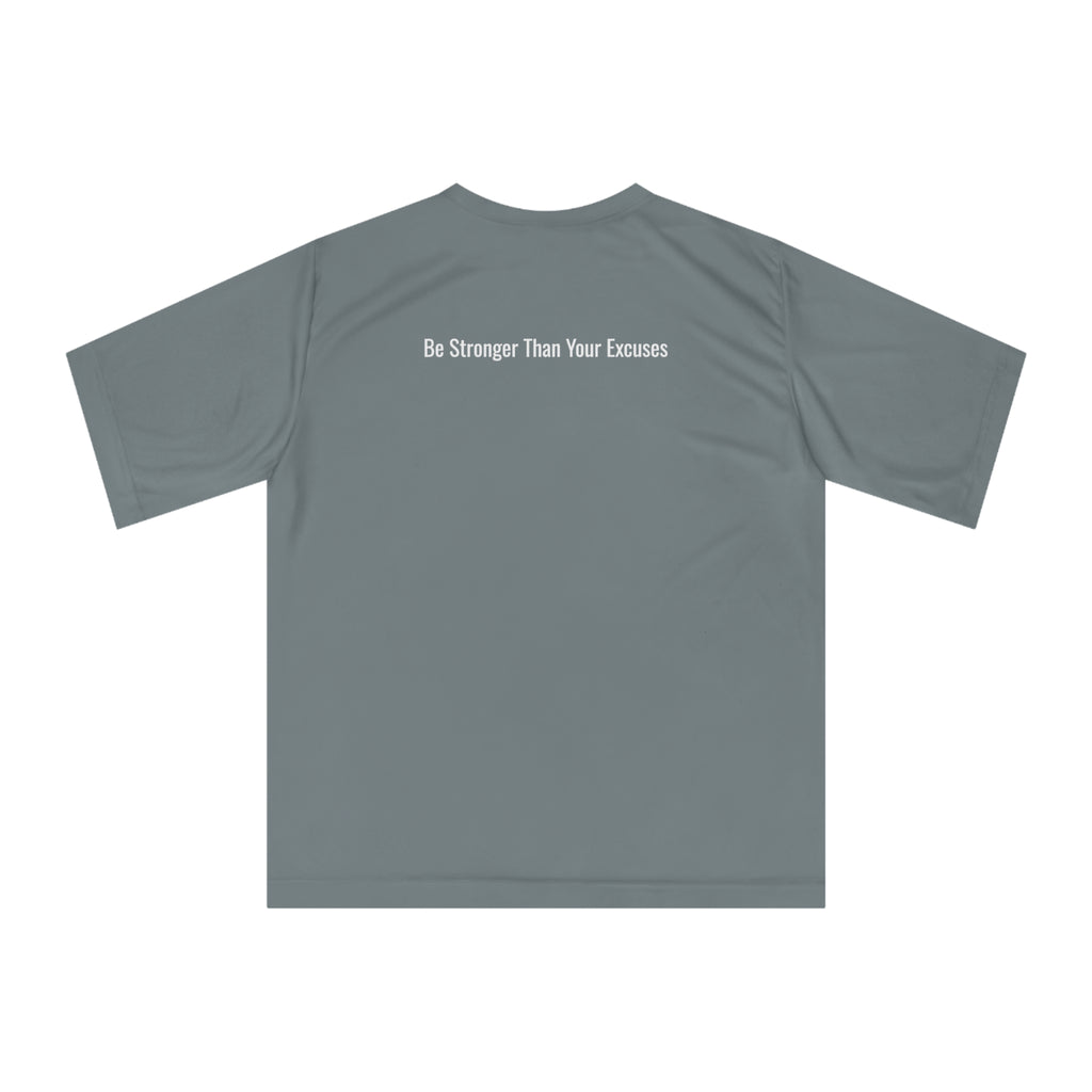 Performance T-Shirt — 'Be Stronger Than Your Excuses' Motivational Gym Tee