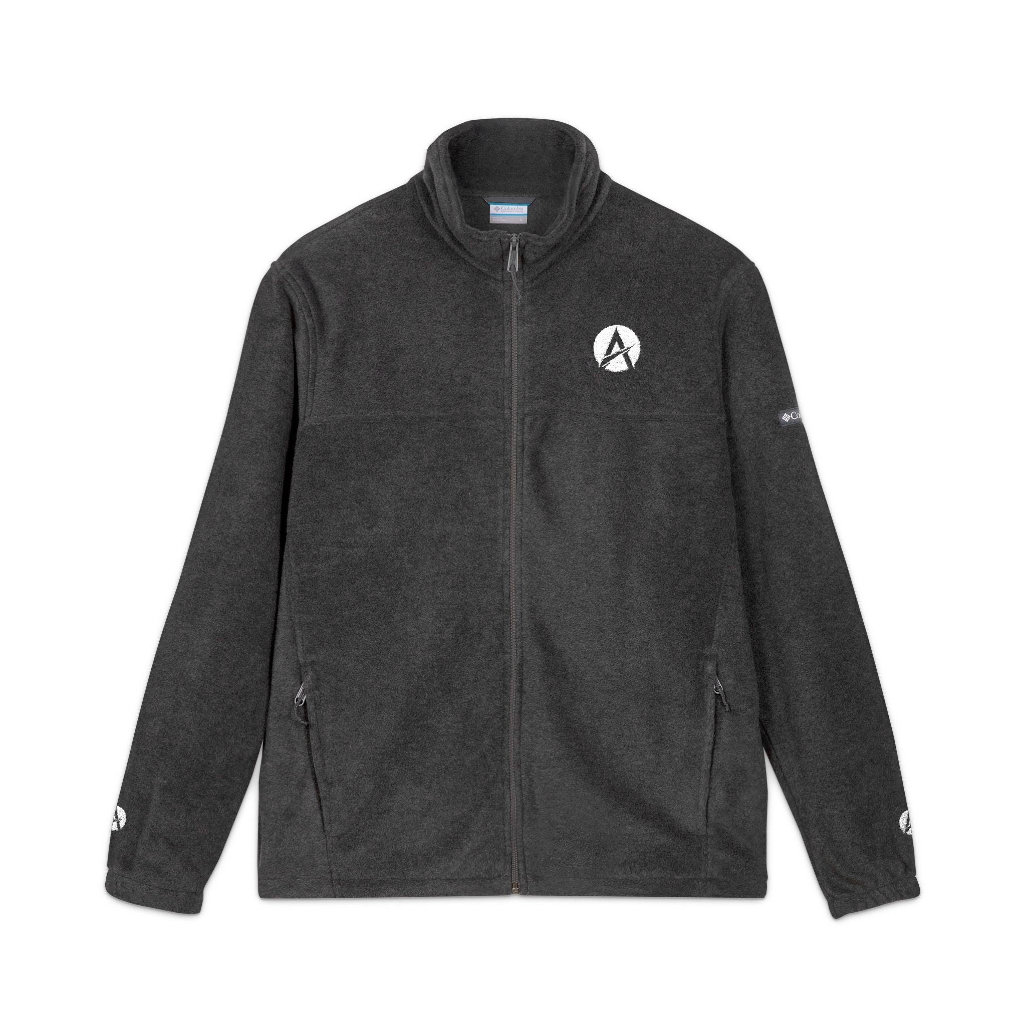Embroidered Columbia Fleece Jacket — Adventure Logo & “Be Stronger Than Your Excuses” Back