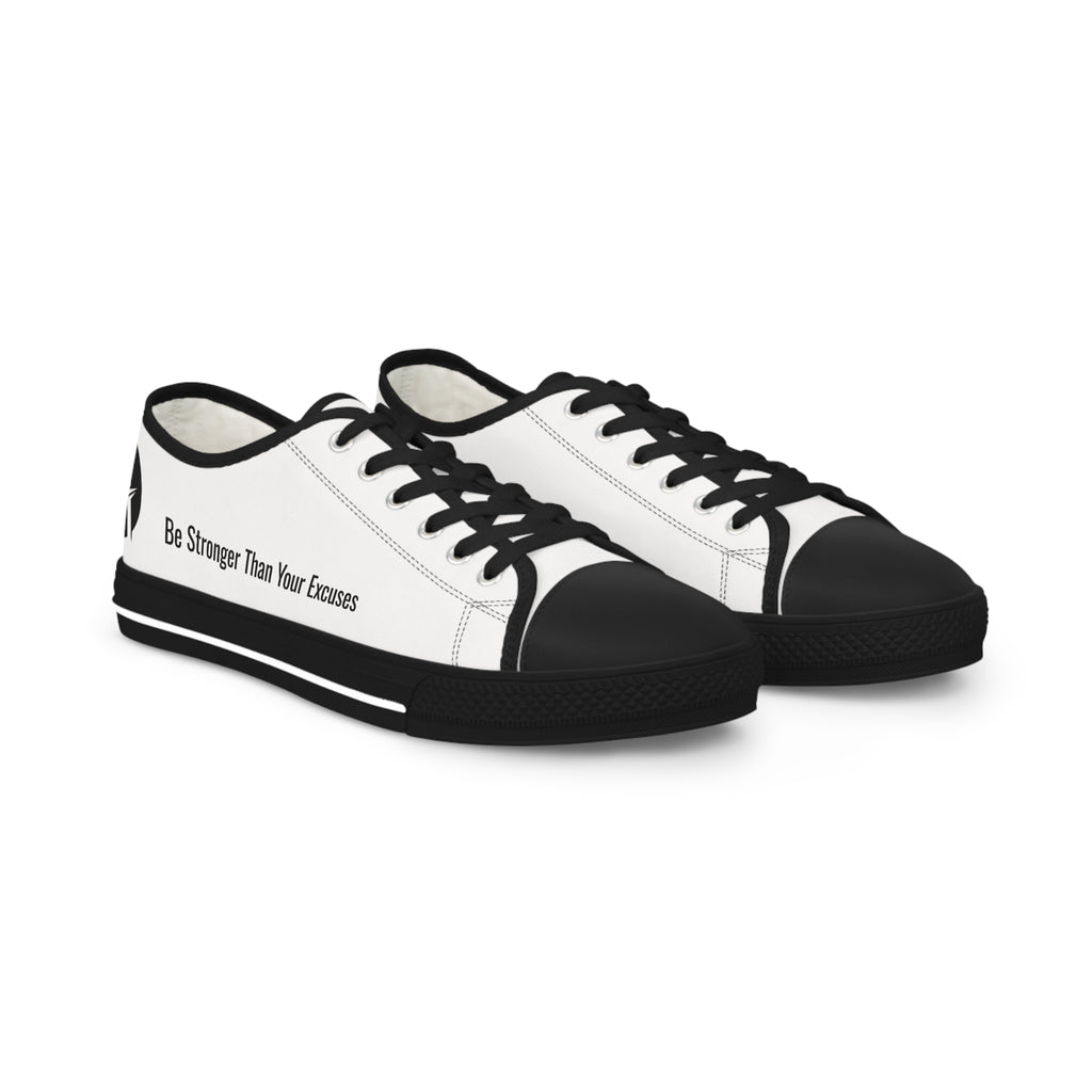 Classic White Low Top Sneakers — Men's Casual Canvas Shoes