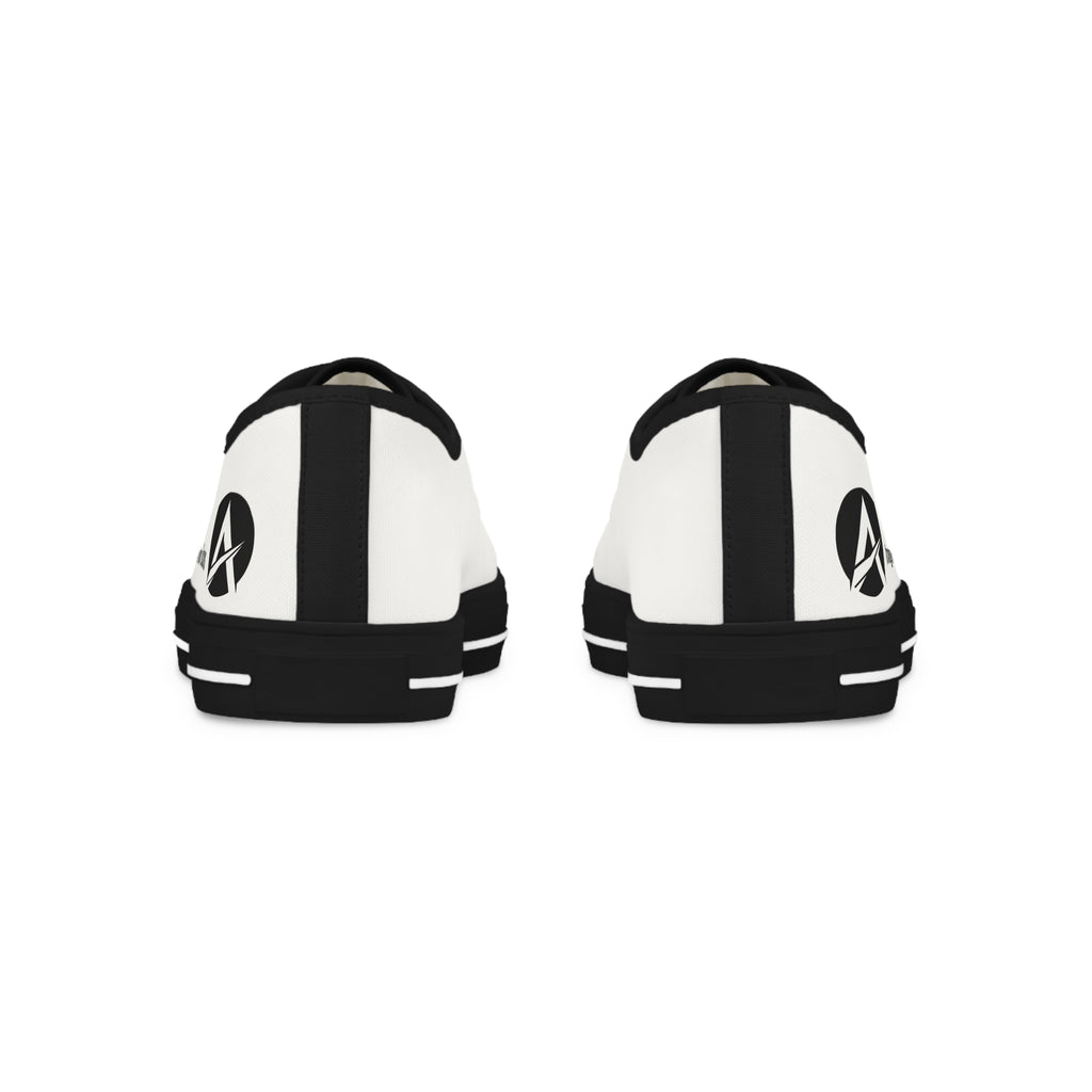 Classic White Low Top Sneakers — Men's Casual Canvas Shoes