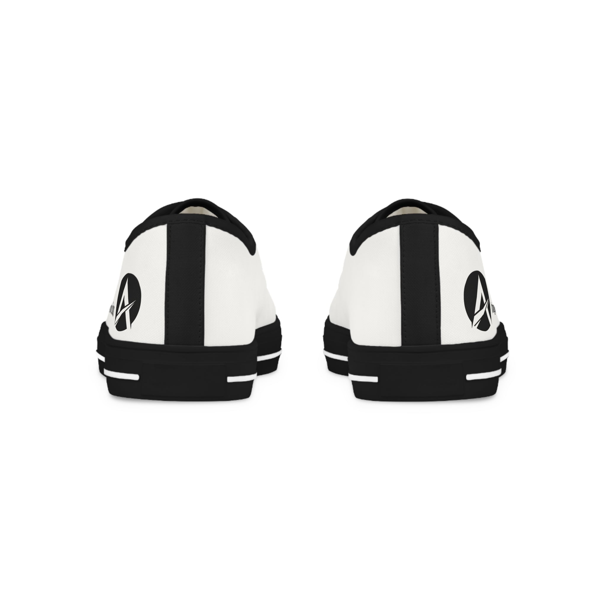 Classic White Low Top Sneakers — Men's Casual Canvas Shoes