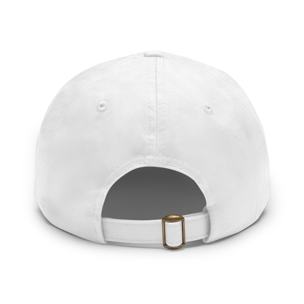 Leather Patch Dad Hat — Minimalist A Logo Baseball Cap