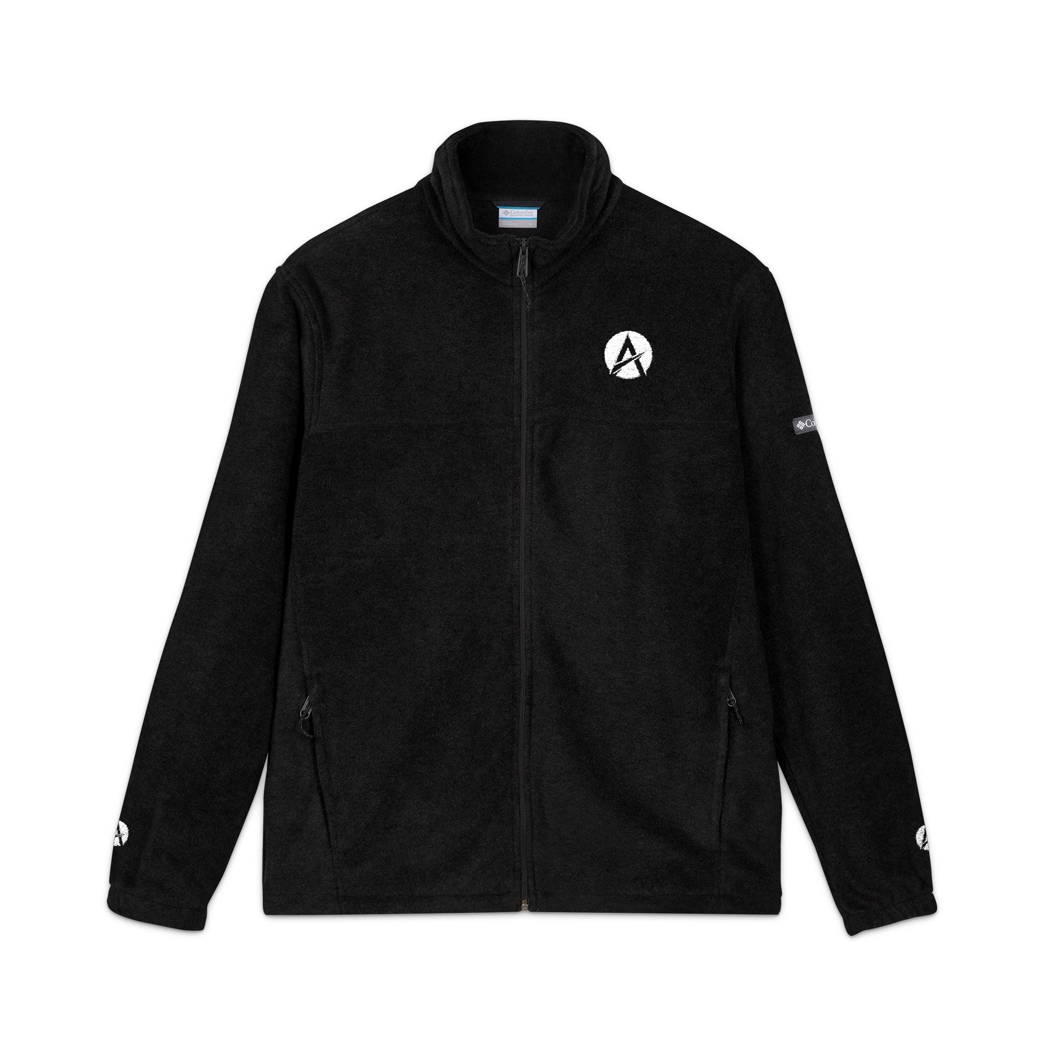 Embroidered Columbia Fleece Jacket — Adventure Logo & “Be Stronger Than Your Excuses” Back