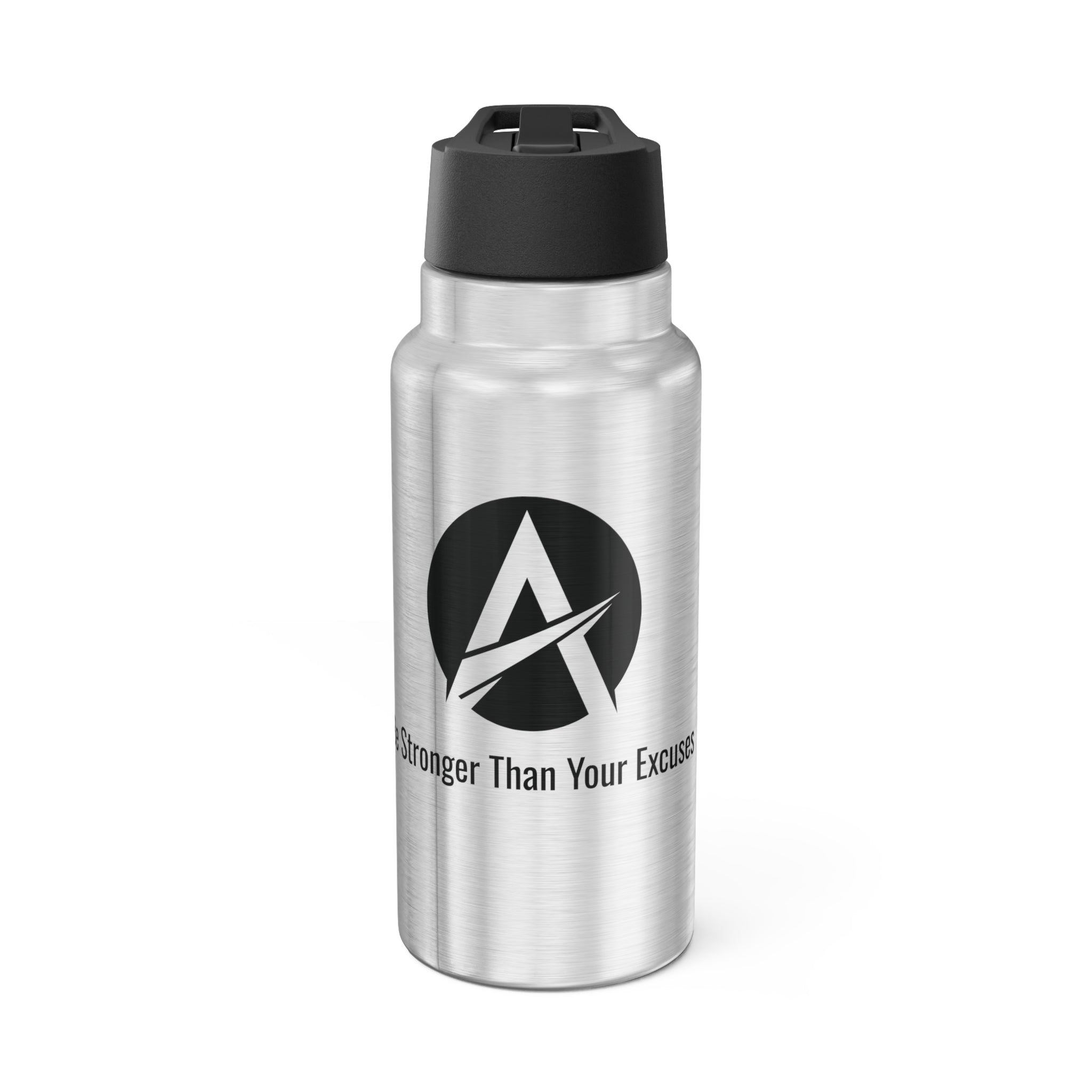 32oz Gator Stainless Tumbler — Insulated Water Bottle with Black Logo