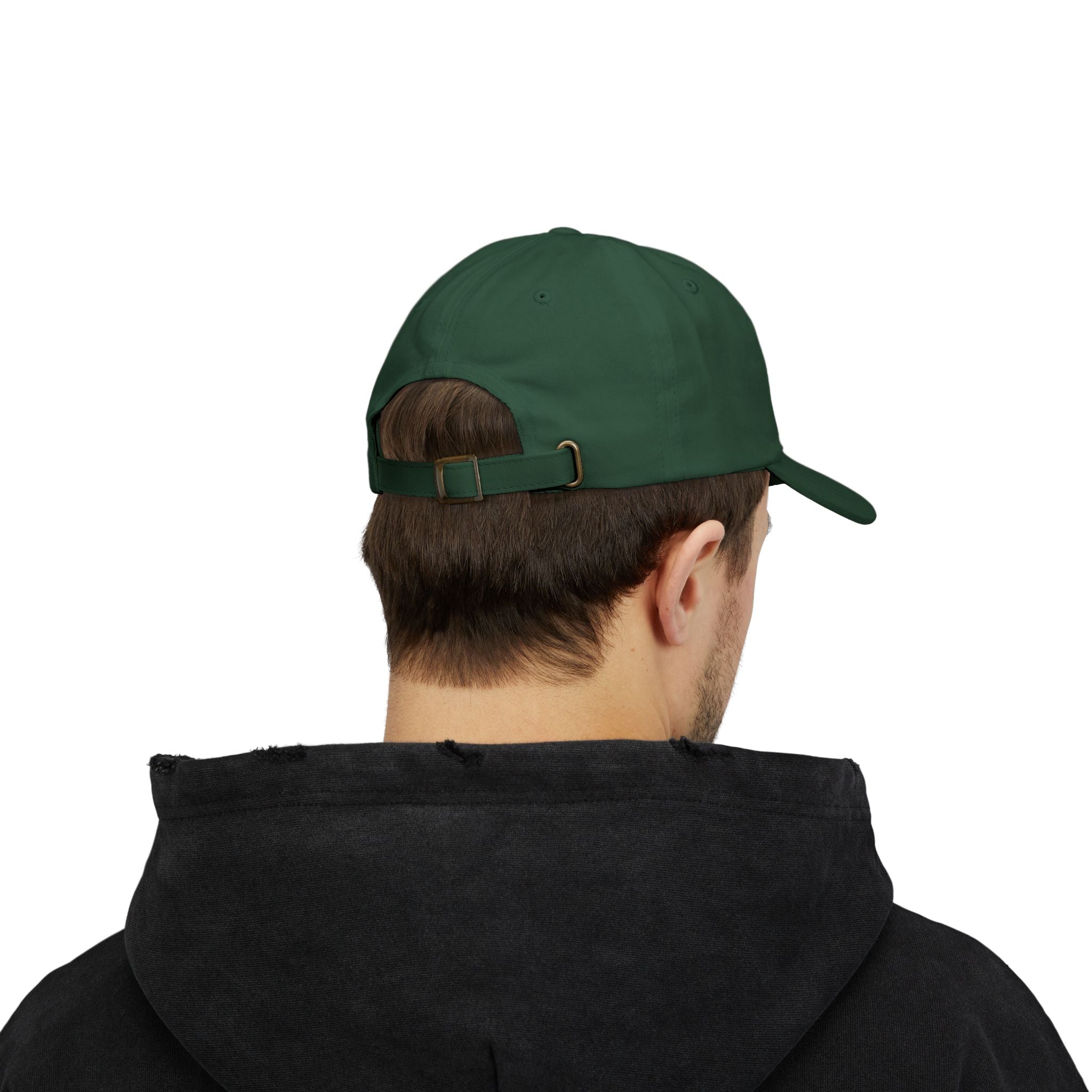 Classic Dad Cap — Minimal White Brushstroke 'A' Logo Baseball Hat