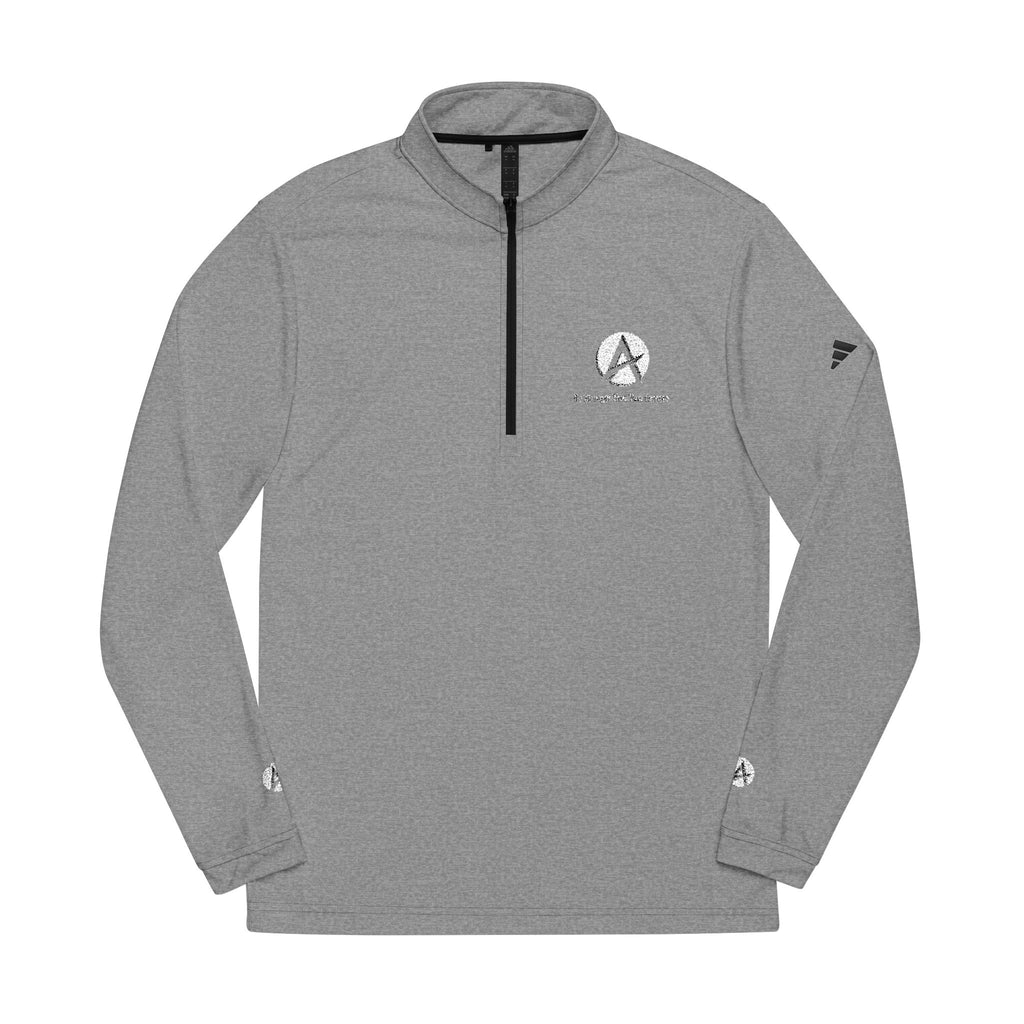 Embroidered Quarter-Zip Pullover — Performance Adidas-Inspired Athletic Top