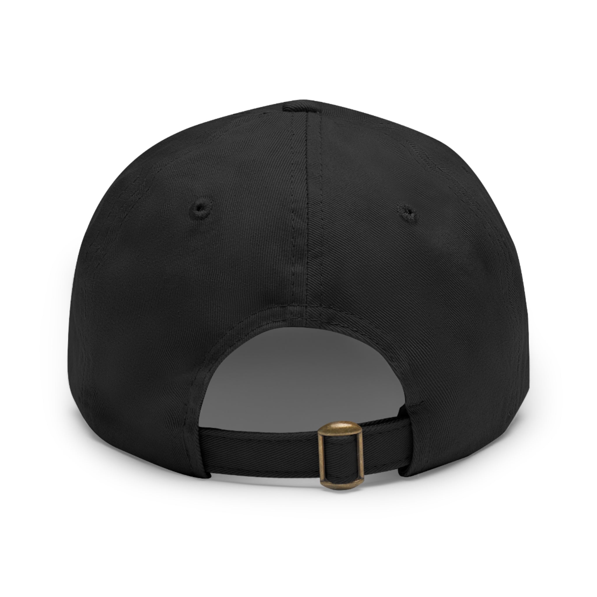 Leather Patch Dad Hat — Minimalist A Logo Baseball Cap