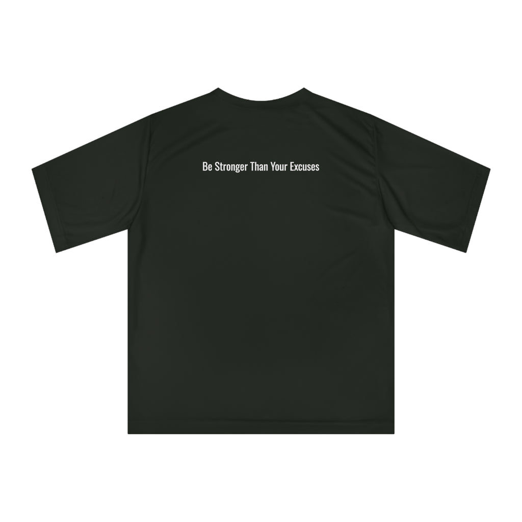 Performance T-Shirt — 'Be Stronger Than Your Excuses' Motivational Gym Tee