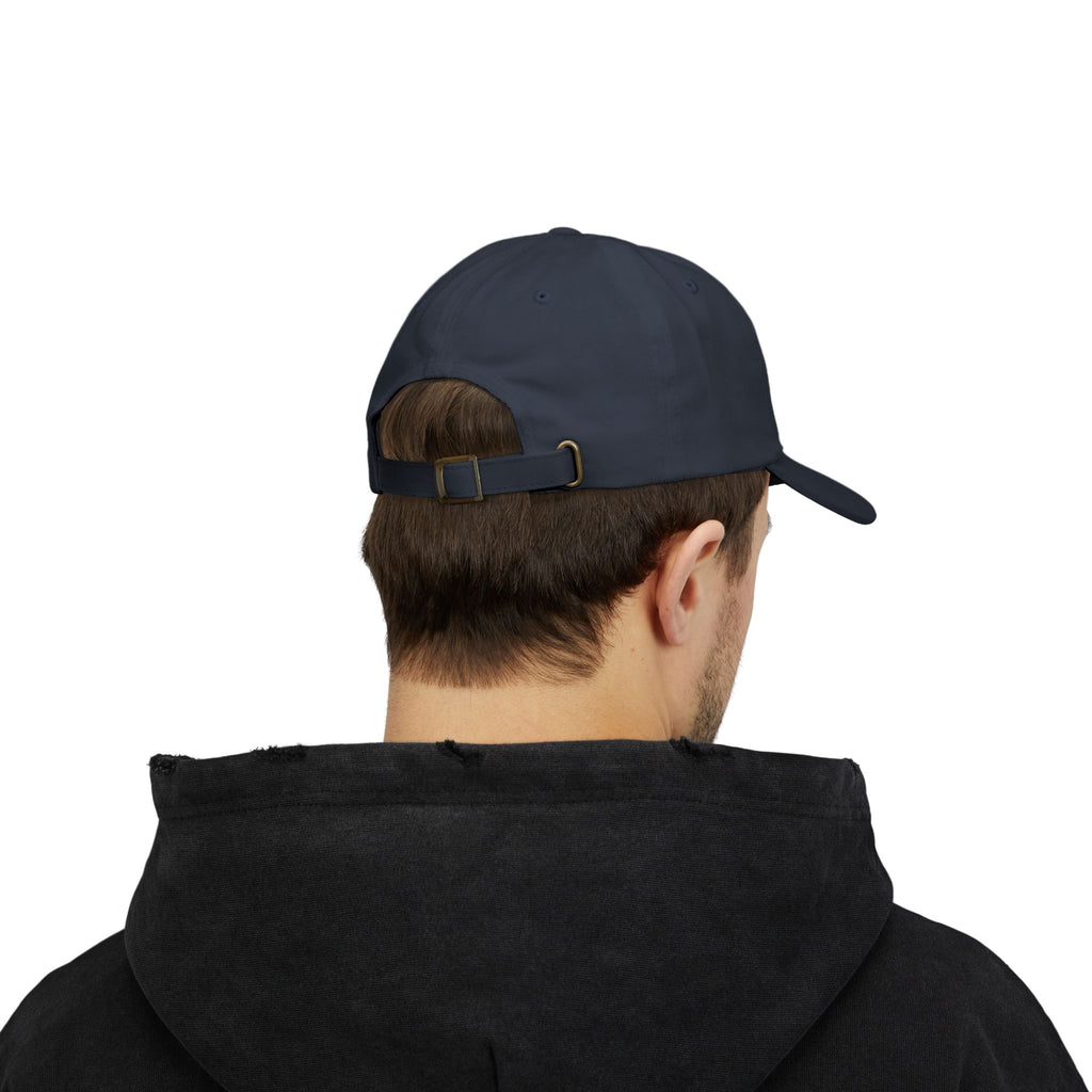 Classic Dad Cap — Minimal White Brushstroke 'A' Logo Baseball Hat