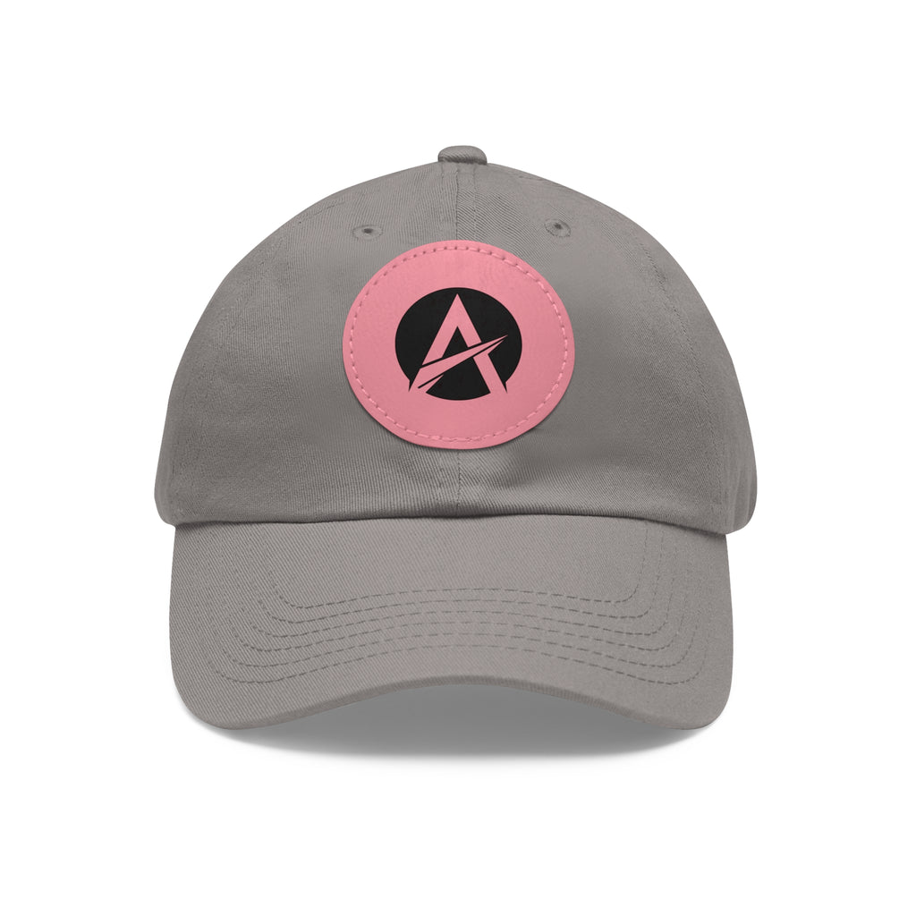 Leather Patch Dad Hat — Minimalist A Logo Baseball Cap