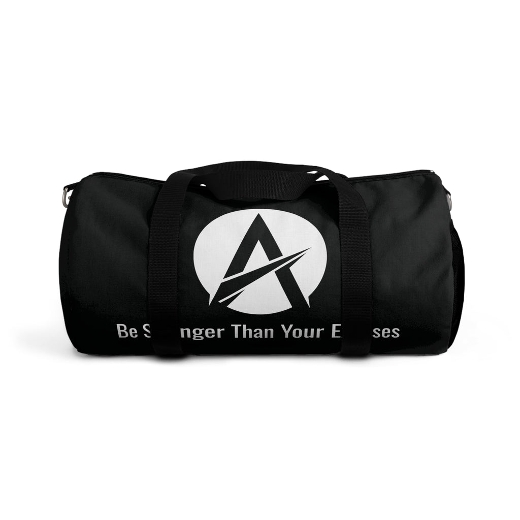 Motivational Gym Duffel Bag — "Be Stronger Than Your Excuses"