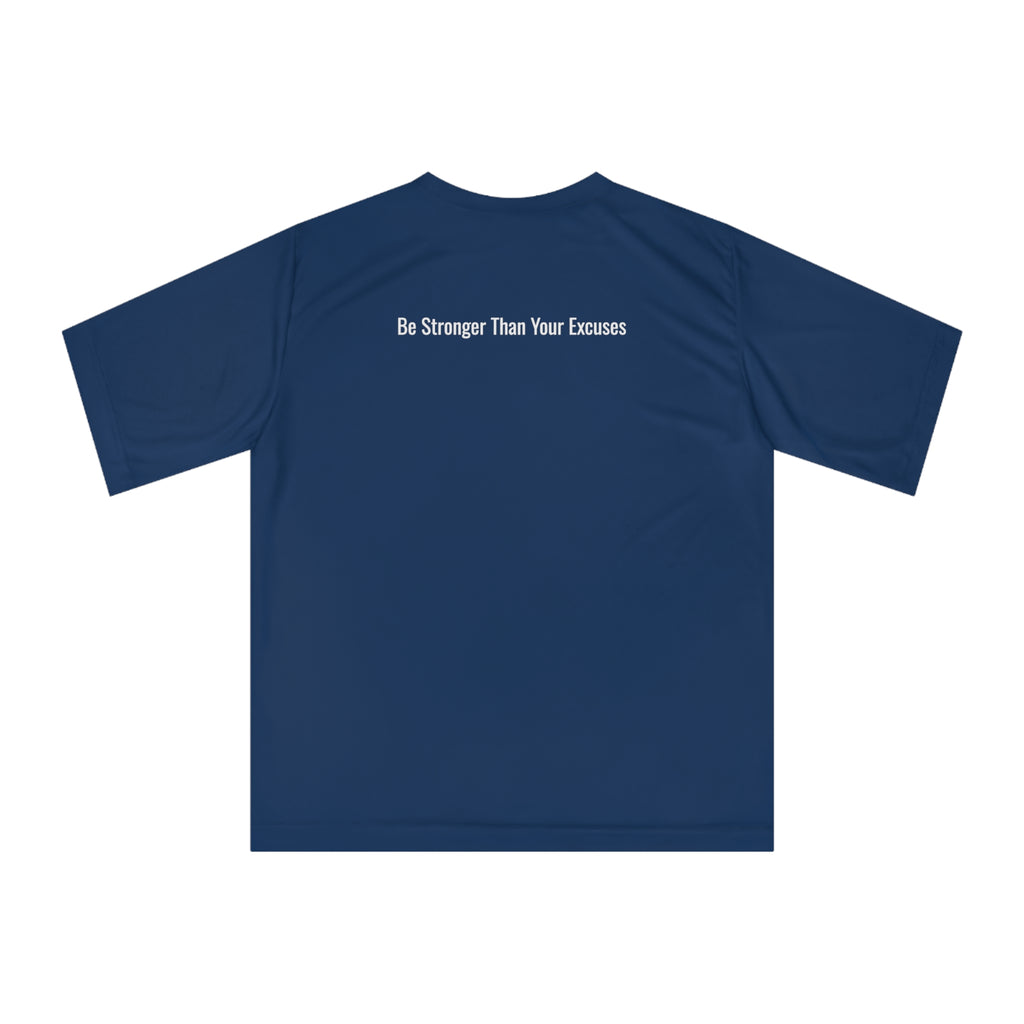 Performance T-Shirt — 'Be Stronger Than Your Excuses' Motivational Gym Tee