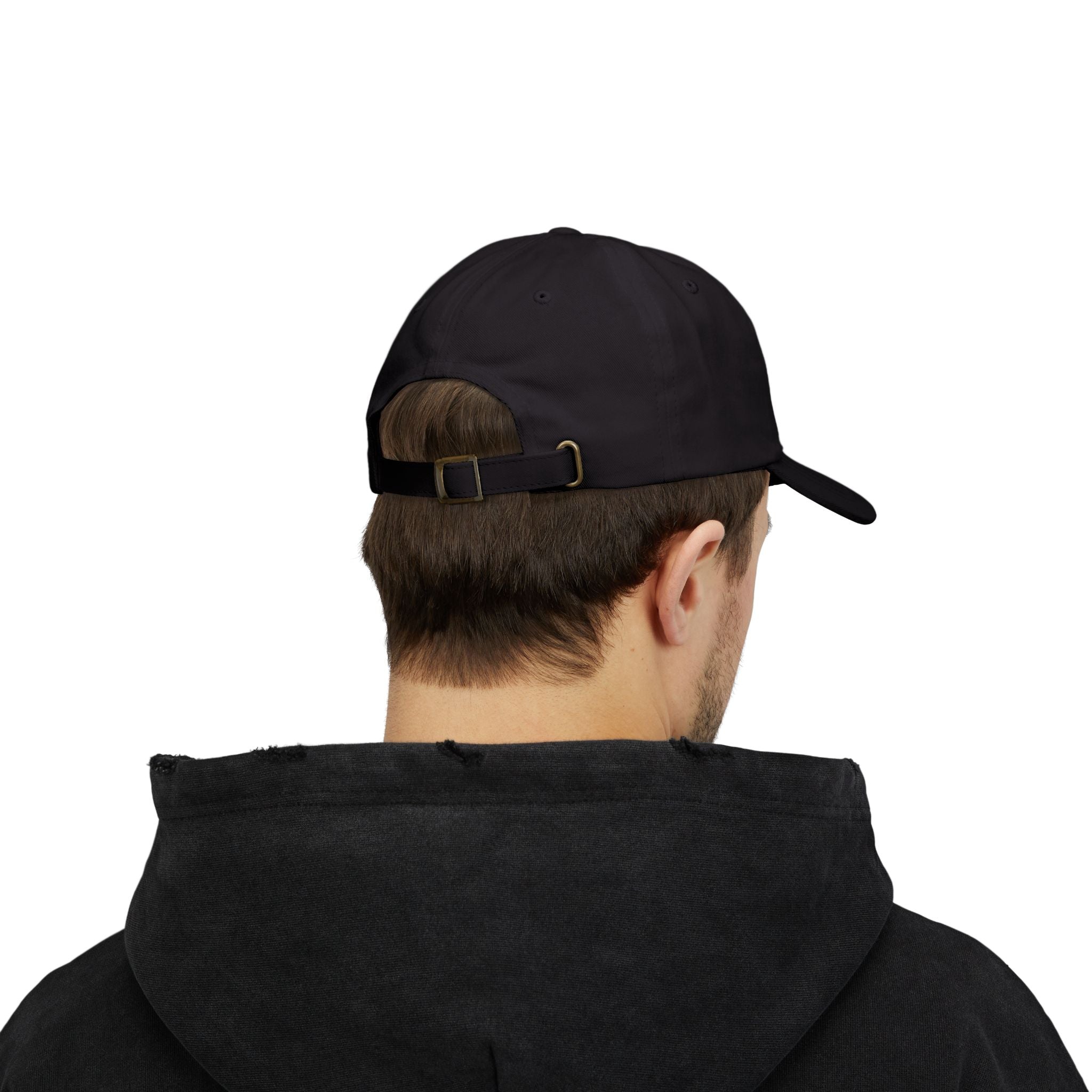 Classic Dad Cap — Minimal White Brushstroke 'A' Logo Baseball Hat