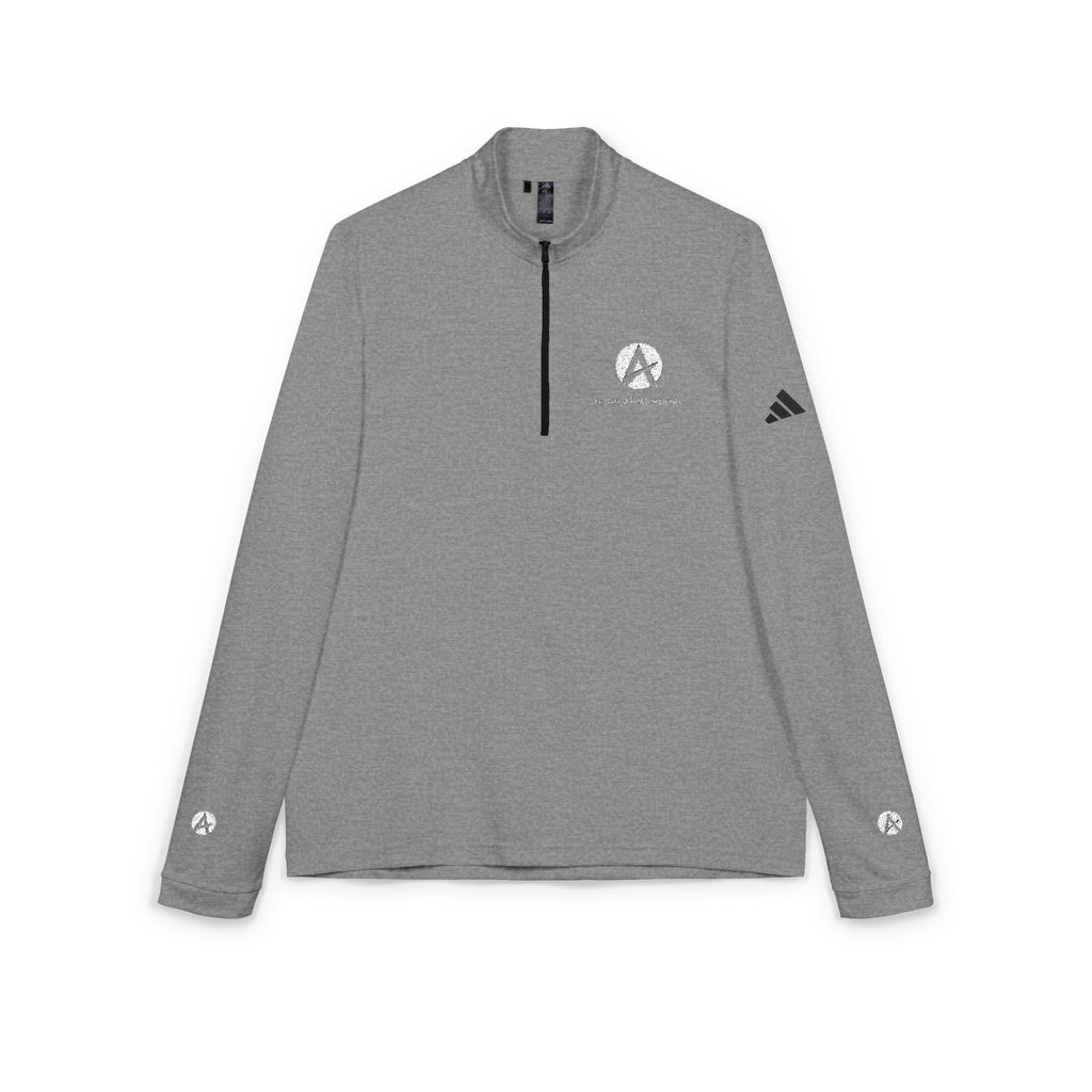 Embroidered Quarter-Zip Pullover — Performance Adidas-Inspired Athletic Top