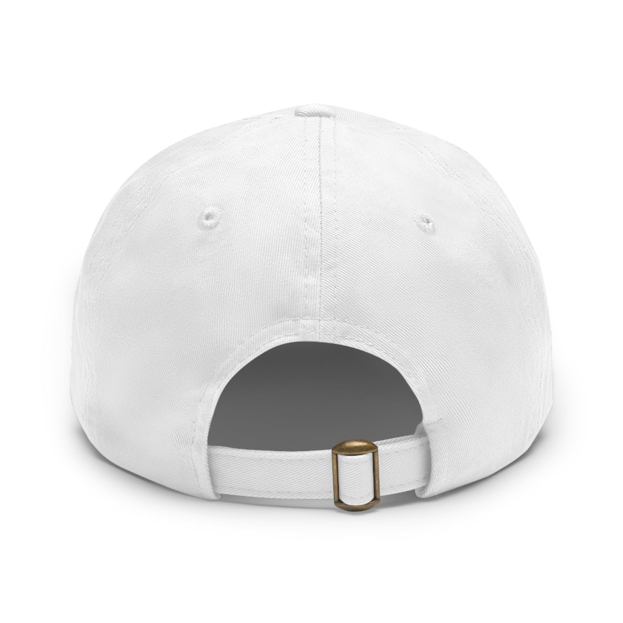 Leather Patch Dad Hat — Minimalist A Logo Baseball Cap