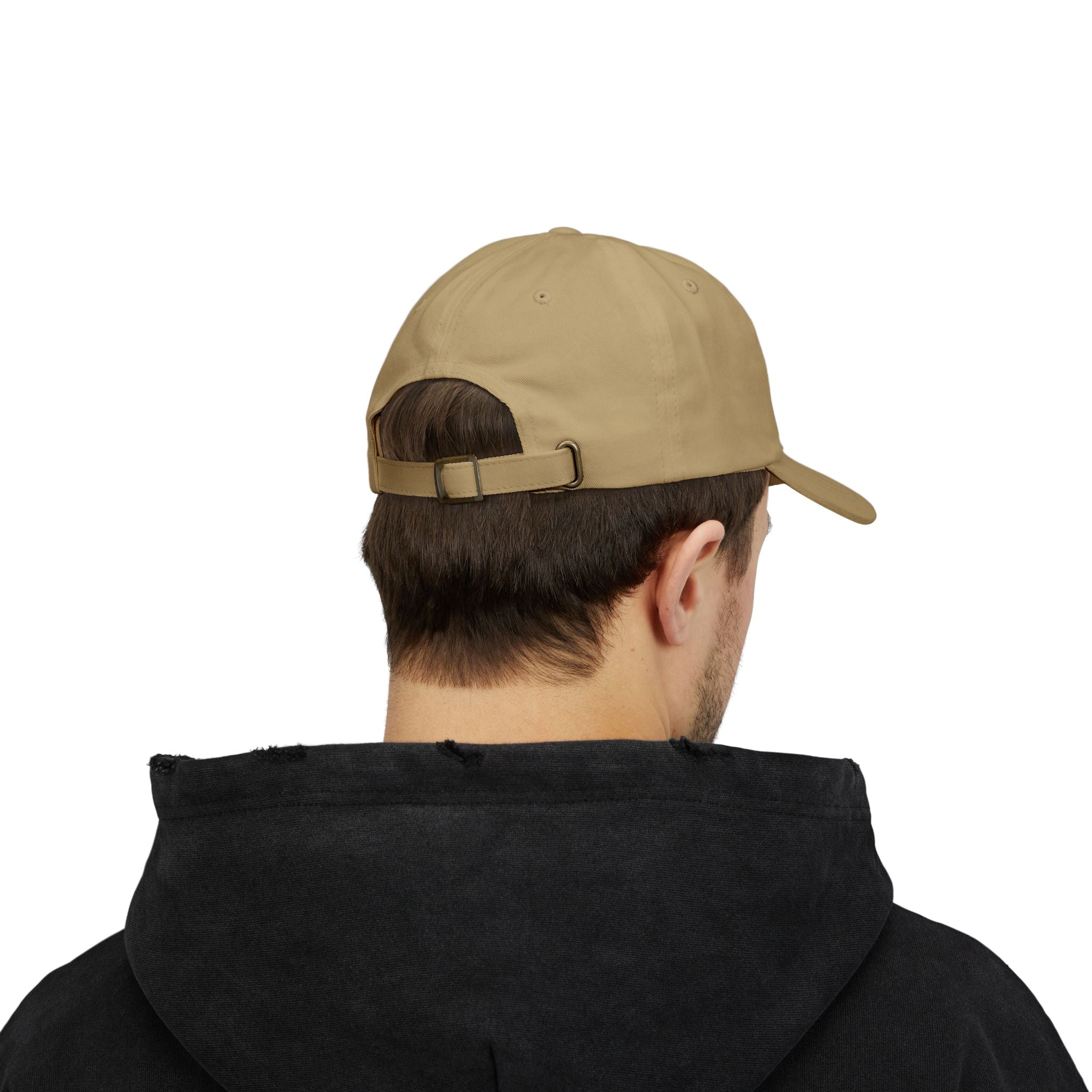 Classic Dad Cap — Minimal White Brushstroke 'A' Logo Baseball Hat