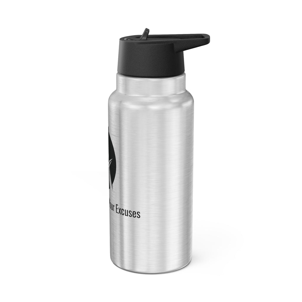 32oz Gator Stainless Tumbler — Insulated Water Bottle with Black Logo