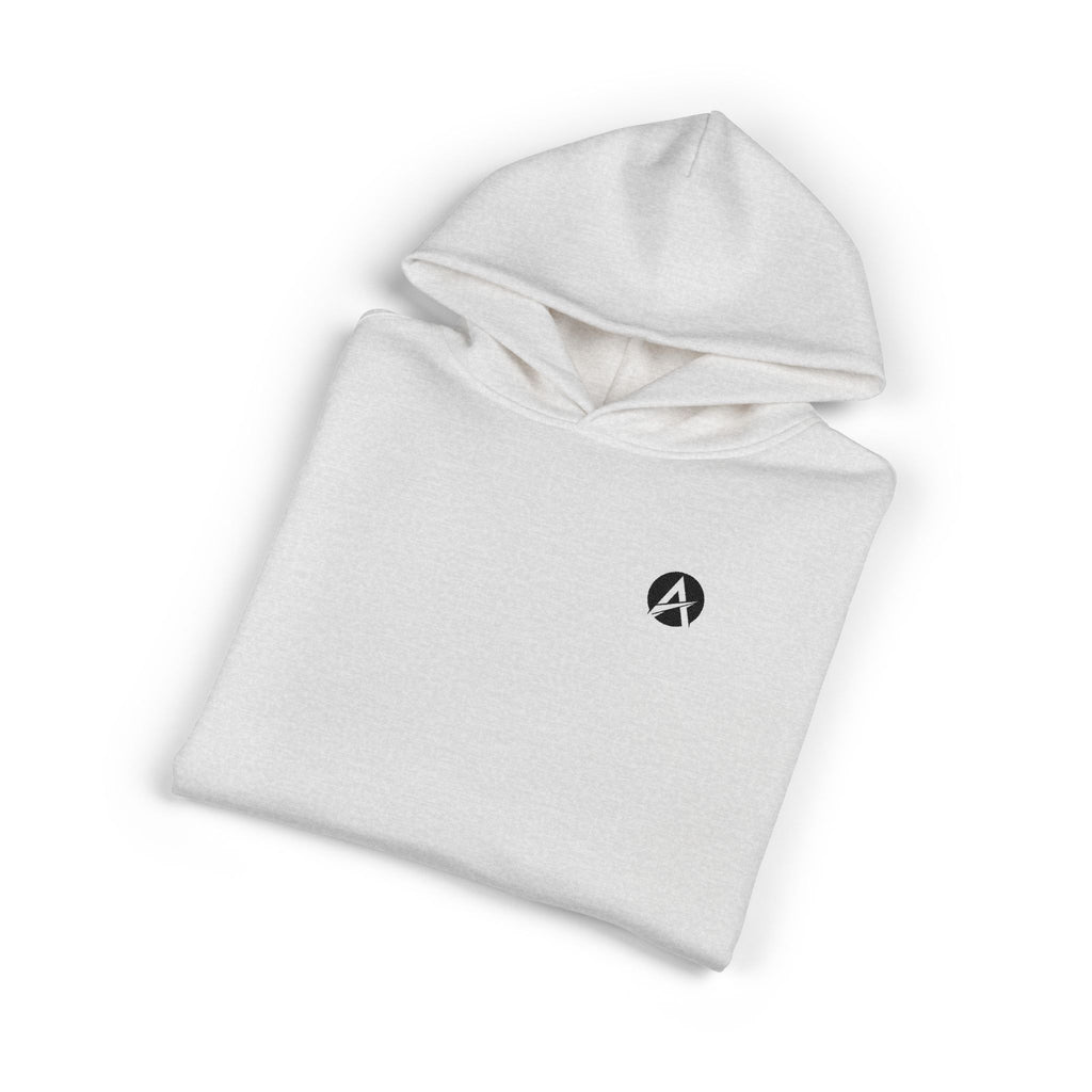 Minimal Logo Hoodie — Small Chest Emblem Relaxed Pullover