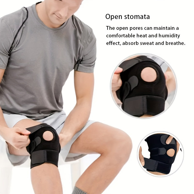 1pc Premium Knee Protector - Ergonomic Patella Support for Sports, Fitness & Running - Fit Up To 70kg, Soft Padded Cushion, Adjustable Strap, Anti-Slip Protection