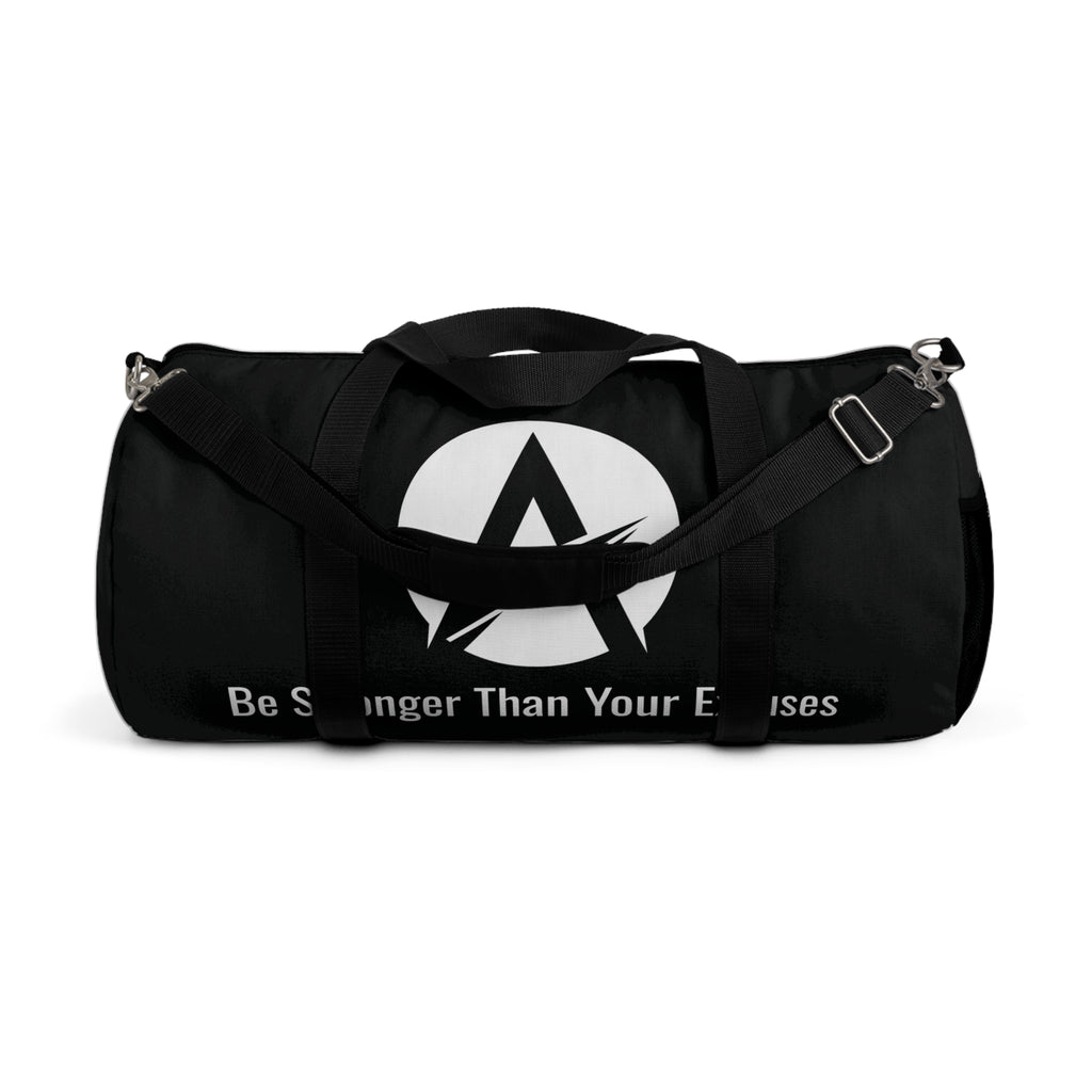 Motivational Gym Duffel Bag — "Be Stronger Than Your Excuses"