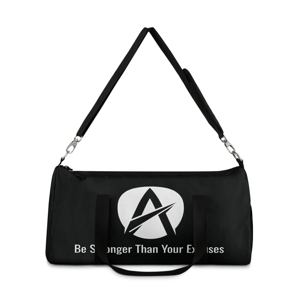 Motivational Gym Duffel Bag — "Be Stronger Than Your Excuses"