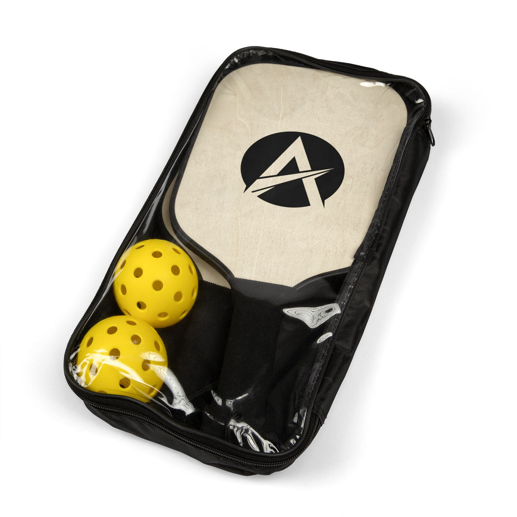 Pickleball Paddle Set – Lightweight Wooden Pickleball Kit with 2 Paddles & Balls