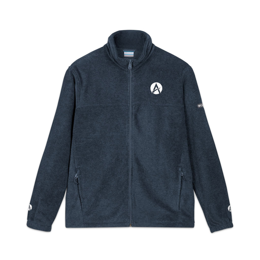 Embroidered Columbia Fleece Jacket — Adventure Logo & “Be Stronger Than Your Excuses” Back