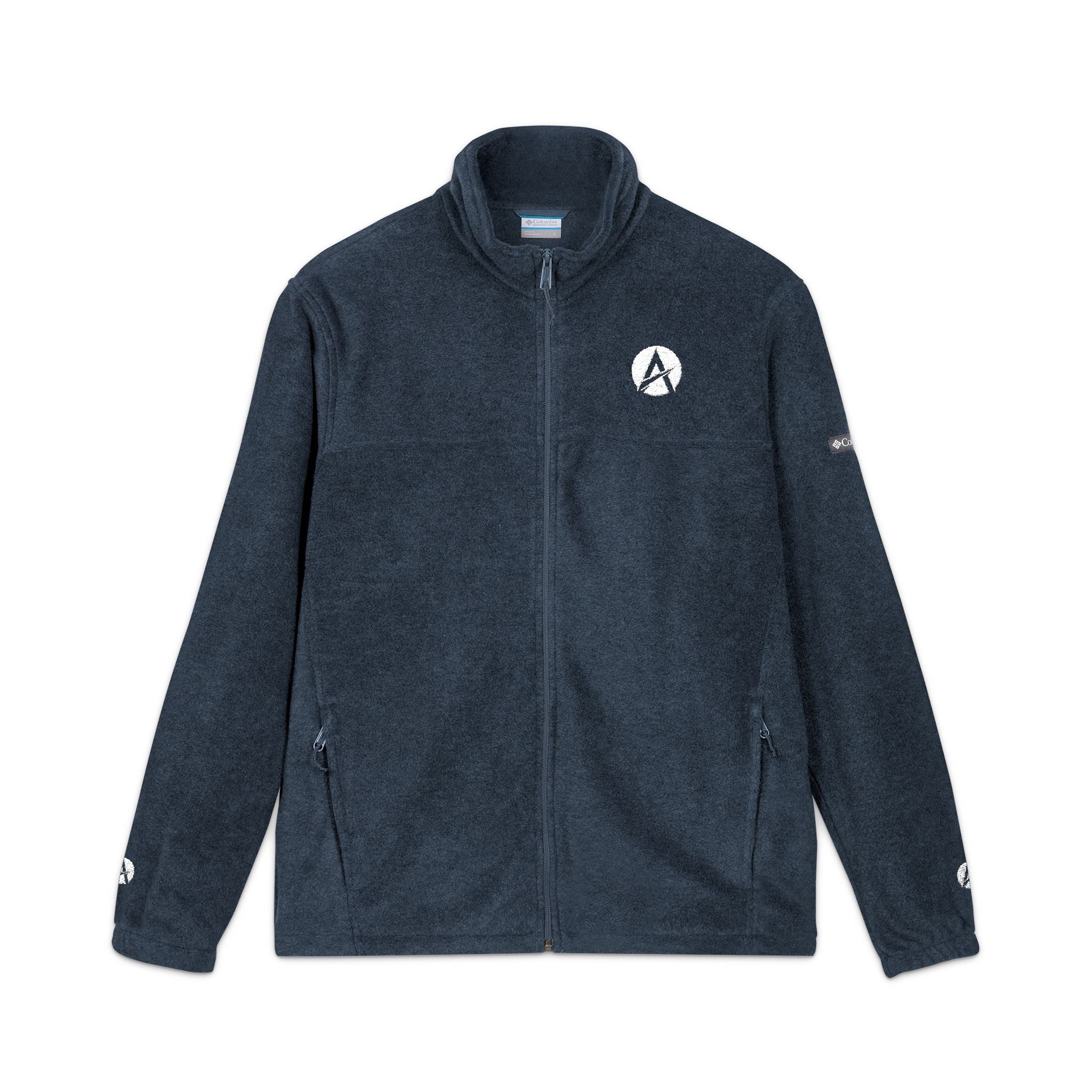 Embroidered Columbia Fleece Jacket — Adventure Logo & “Be Stronger Than Your Excuses” Back