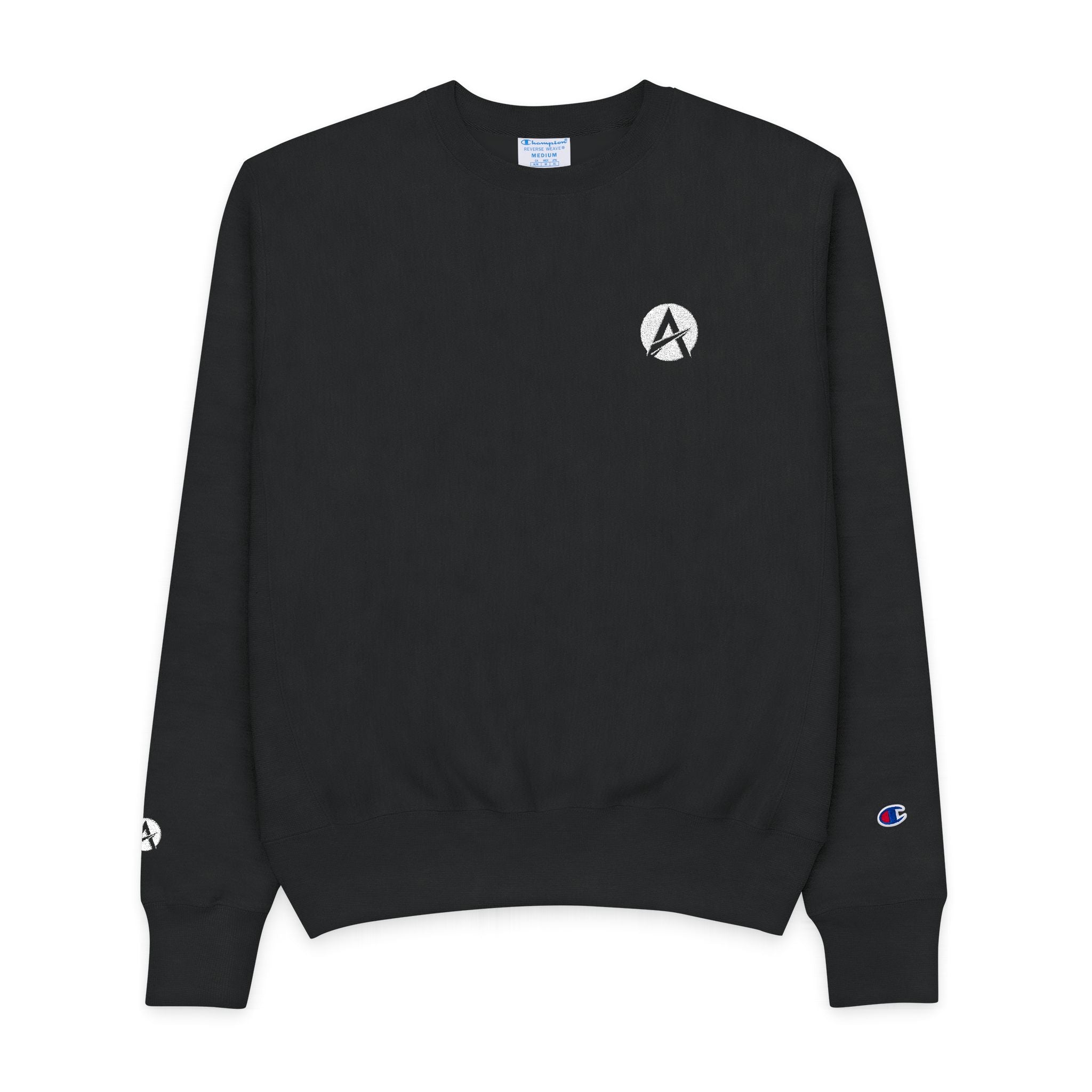 Champion Crewneck Sweatshirt with Small Embroidered A Logo - Men's Casual Streetwear