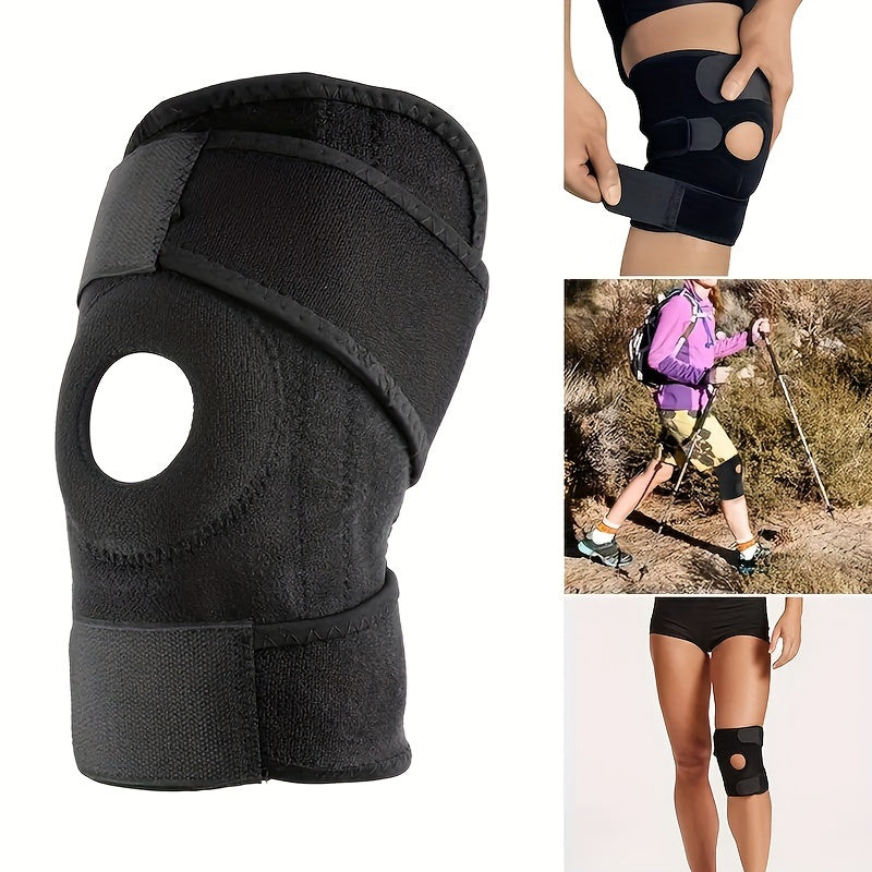 1pc Premium Knee Protector - Ergonomic Patella Support for Sports, Fitness & Running - Fit Up To 70kg, Soft Padded Cushion, Adjustable Strap, Anti-Slip Protection