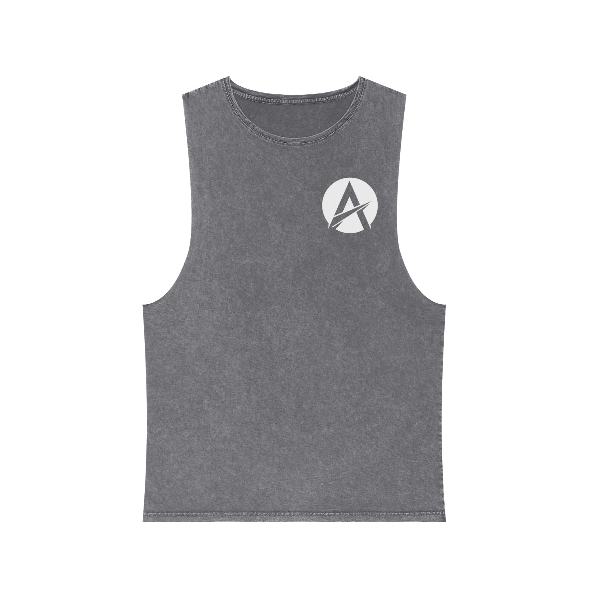 Motivational Stonewash Tank — "Be Stronger Than Your Excuses" Fitness Tank Top