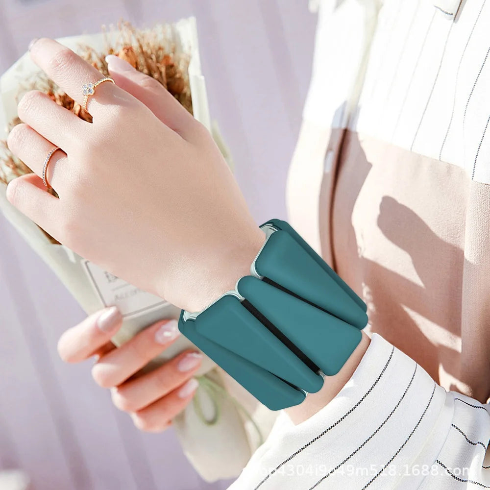 Adjustable Straps Silicone Iron Wrist Band Gym Fitness Equipment with Ankle & Wrist Weights