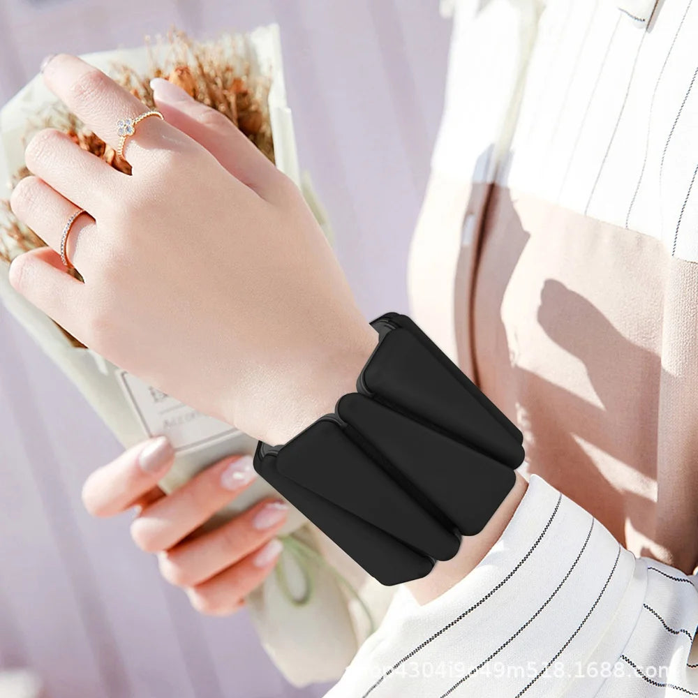 Adjustable Straps Silicone Iron Wrist Band Gym Fitness Equipment with Ankle & Wrist Weights