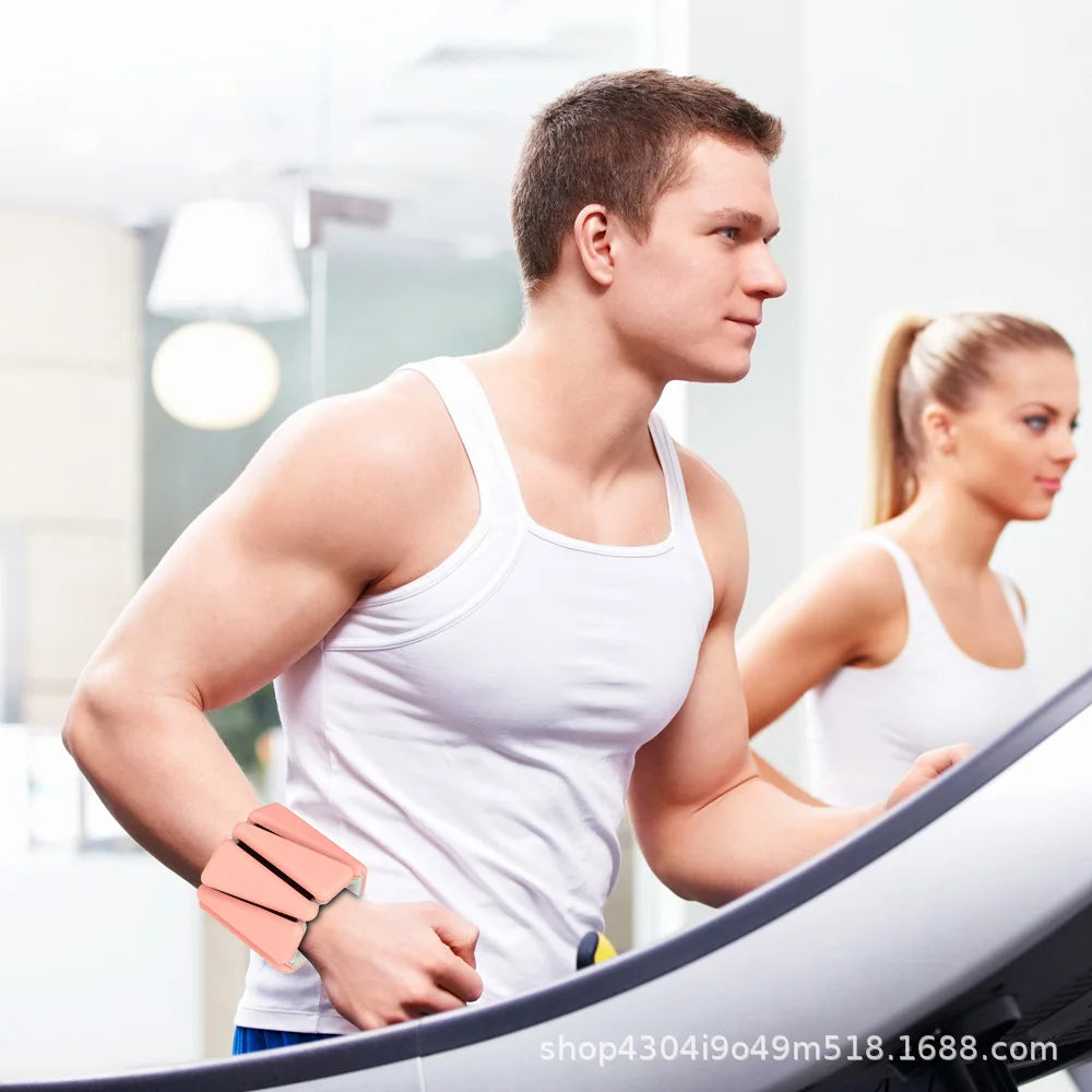 Adjustable Straps Silicone Iron Wrist Band Gym Fitness Equipment with Ankle & Wrist Weights