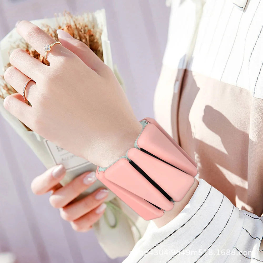 Adjustable Straps Silicone Iron Wrist Band Gym Fitness Equipment with Ankle & Wrist Weights