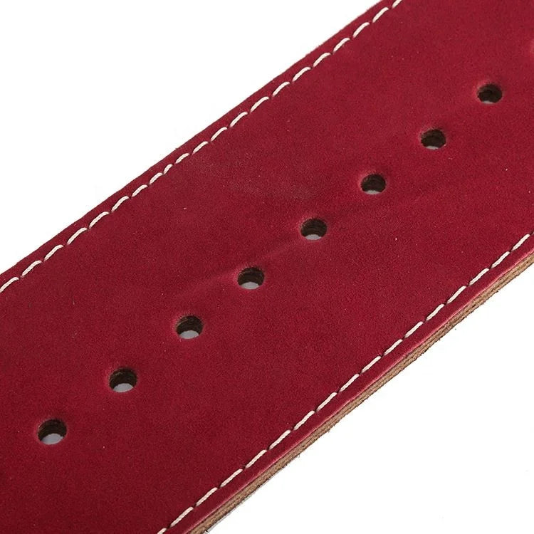 High Quality Cowhide Leather Back Support Lever Belt for Bodybuilding Weight Lifting Fitness Safety Lever Design Training