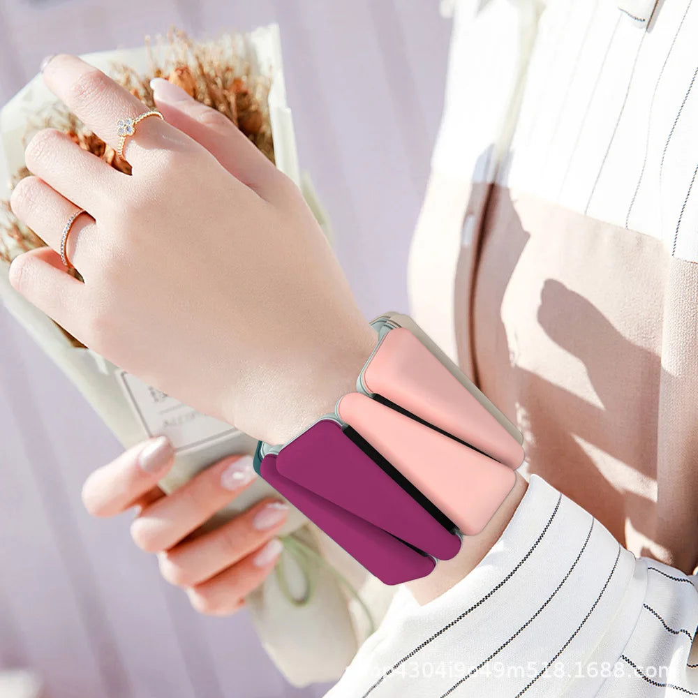 Adjustable Straps Silicone Iron Wrist Band Gym Fitness Equipment with Ankle & Wrist Weights