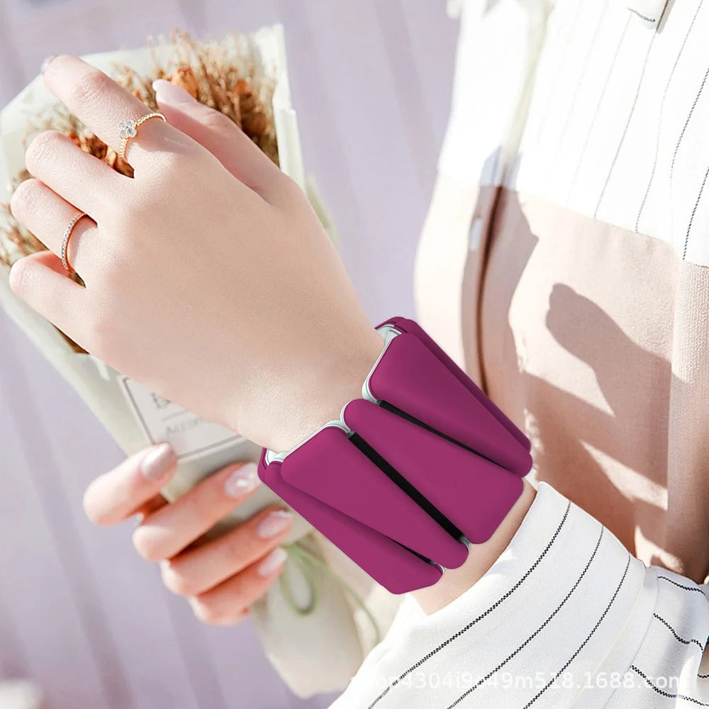 Adjustable Straps Silicone Iron Wrist Band Gym Fitness Equipment with Ankle & Wrist Weights